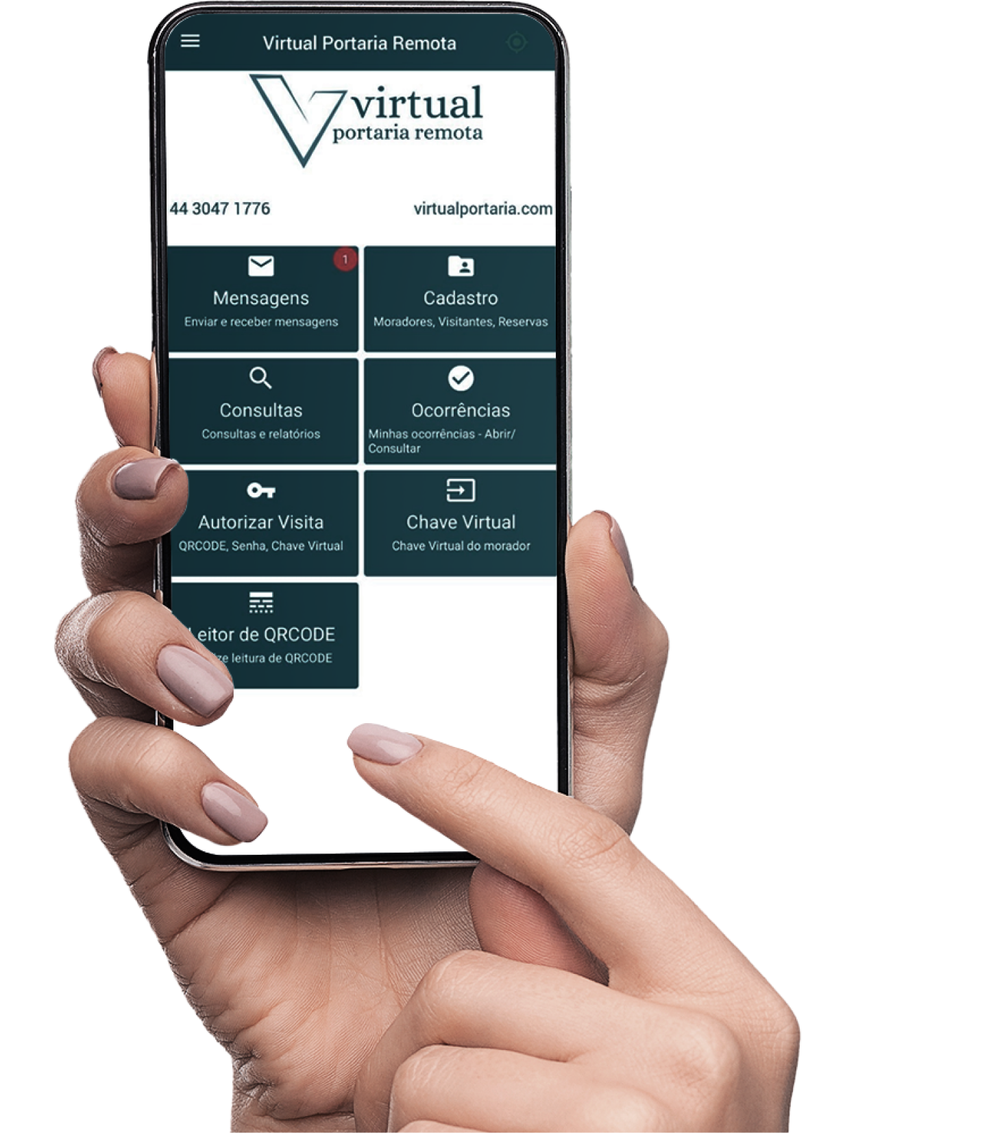 Aplicativo Virtual Portaria no celular